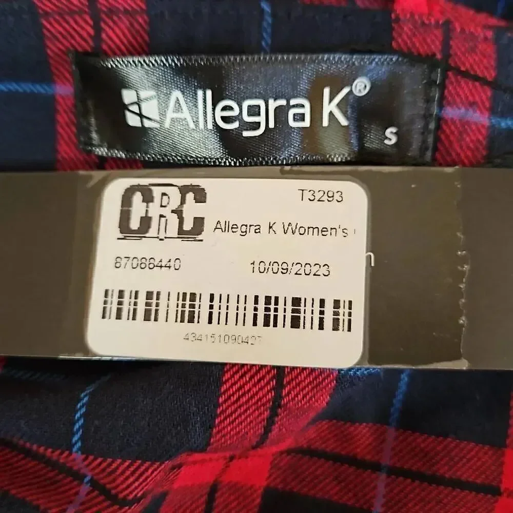 Allegra K Women's Adjustable Strap Above Knee Plaid Printed Overall Dress Suspen